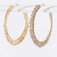 Rhinestone 60MM Iconic Hoop Earrings