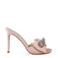 BRAG IN Crystal Bow Satin High Heeled Sandals