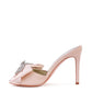 BRAG IN Crystal Bow Satin High Heeled Sandals