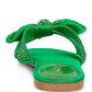 Fleurette Fushia Bow Flat Sandals