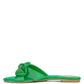 Fleurette Fushia Bow Flat Sandals