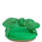 Fleurette Fushia Bow Flat Sandals