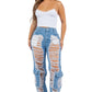 SEXY CARGO STYLE DENIM JEANS