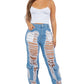 SEXY CARGO STYLE DENIM JEANS