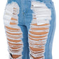 SEXY CARGO STYLE DENIM JEANS