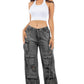 SEXY CARGO STYLE DENIM PANTS