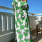 Printed Halter Neck Three-Piece Swim Set