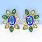 Geometrical Shape Glass Stone Dangle Earrings