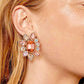 Geometrical Shape Glass Stone Dangle Earrings