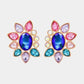 Geometrical Shape Glass Stone Dangle Earrings