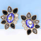 Geometrical Shape Glass Stone Dangle Earrings