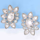 Geometrical Shape Glass Stone Dangle Earrings
