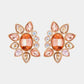 Geometrical Shape Glass Stone Dangle Earrings