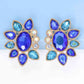Geometrical Shape Glass Stone Dangle Earrings