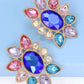 Geometrical Shape Glass Stone Dangle Earrings